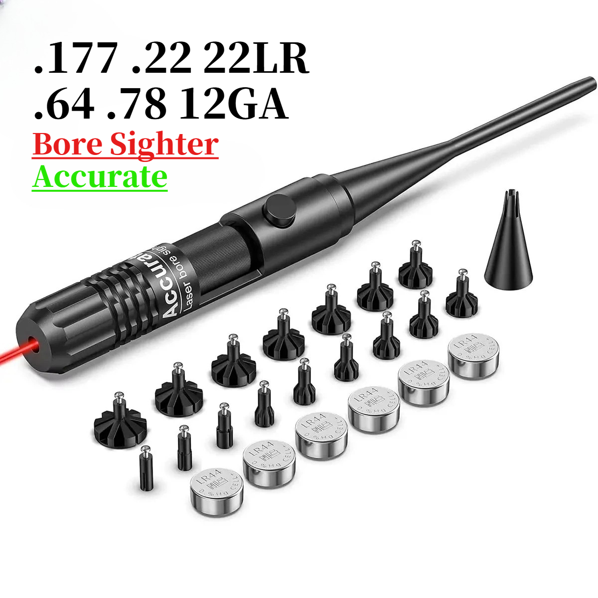 Laser Boresighter Kit - 戦術的なグリーンレッドレーザーボアサイトキット .177 .22 22LR .64 .78
