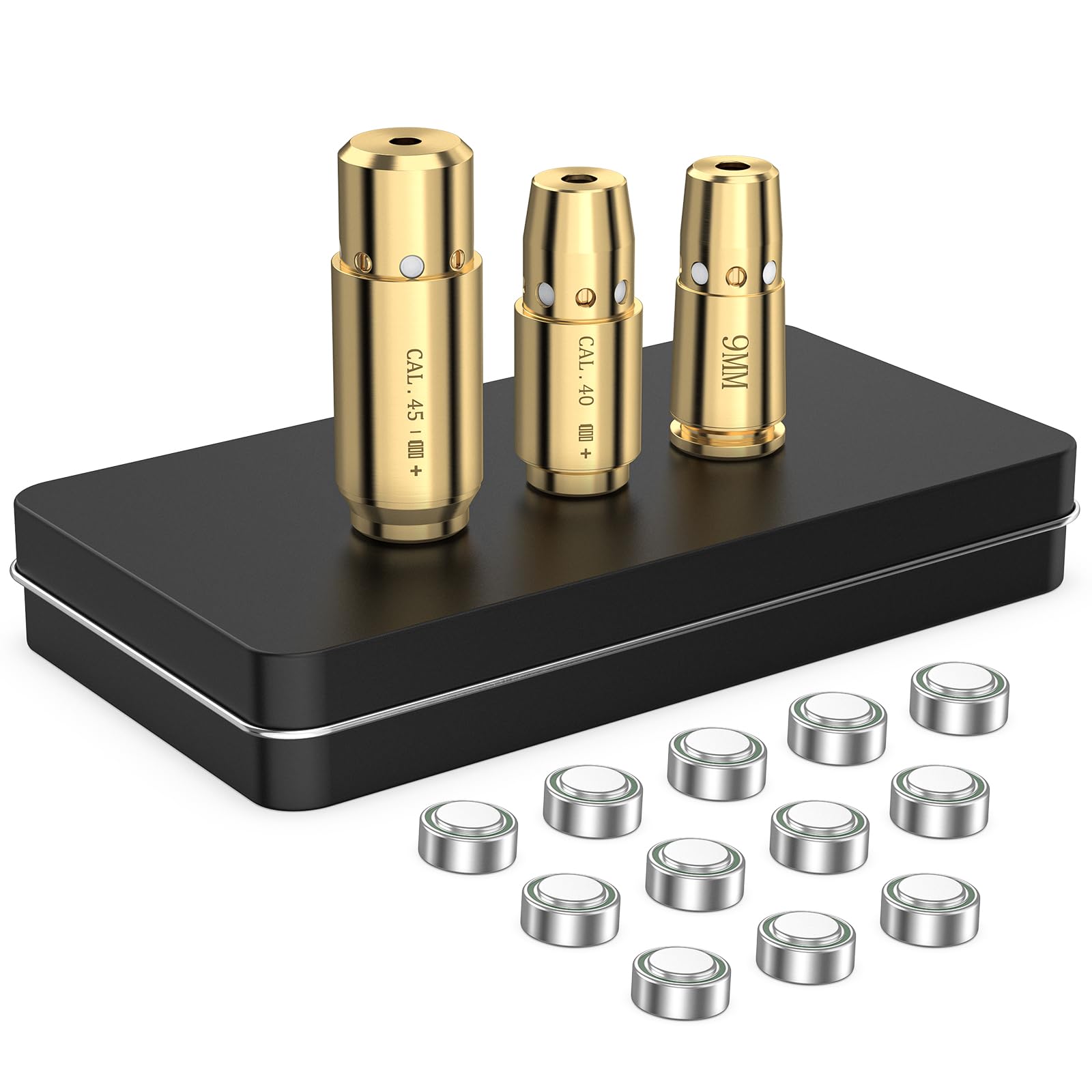 Laser Boresighter Kit - 3個入りレーザーボアサイト9MM .40 S&W 45ACP照準キット レッドレーザーボアサイター ハンティング用精度ツール