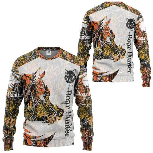 Wildman Hunting & Outdoor Robertson Photos - 迷彩狩猟動物イノシシメンズ Tシャツ 3D プリントスポーツ長袖 Tシャツトップカジュアルメンズ Tシャツプルオーバートップス
