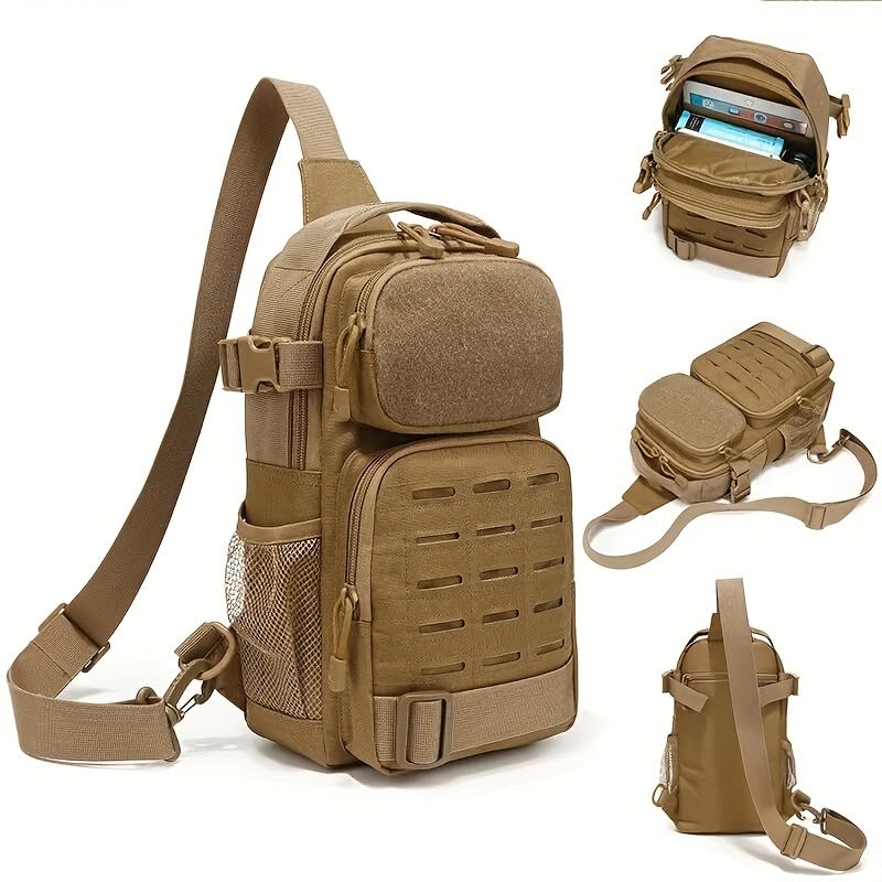 Outdoor Hunting Range - アウトドアスポーツ用ショルダーパック,男性用,女性用,暖かいレンジ,デイパック,旅行,ハイキング用の防水ソリッドチェストバッグ