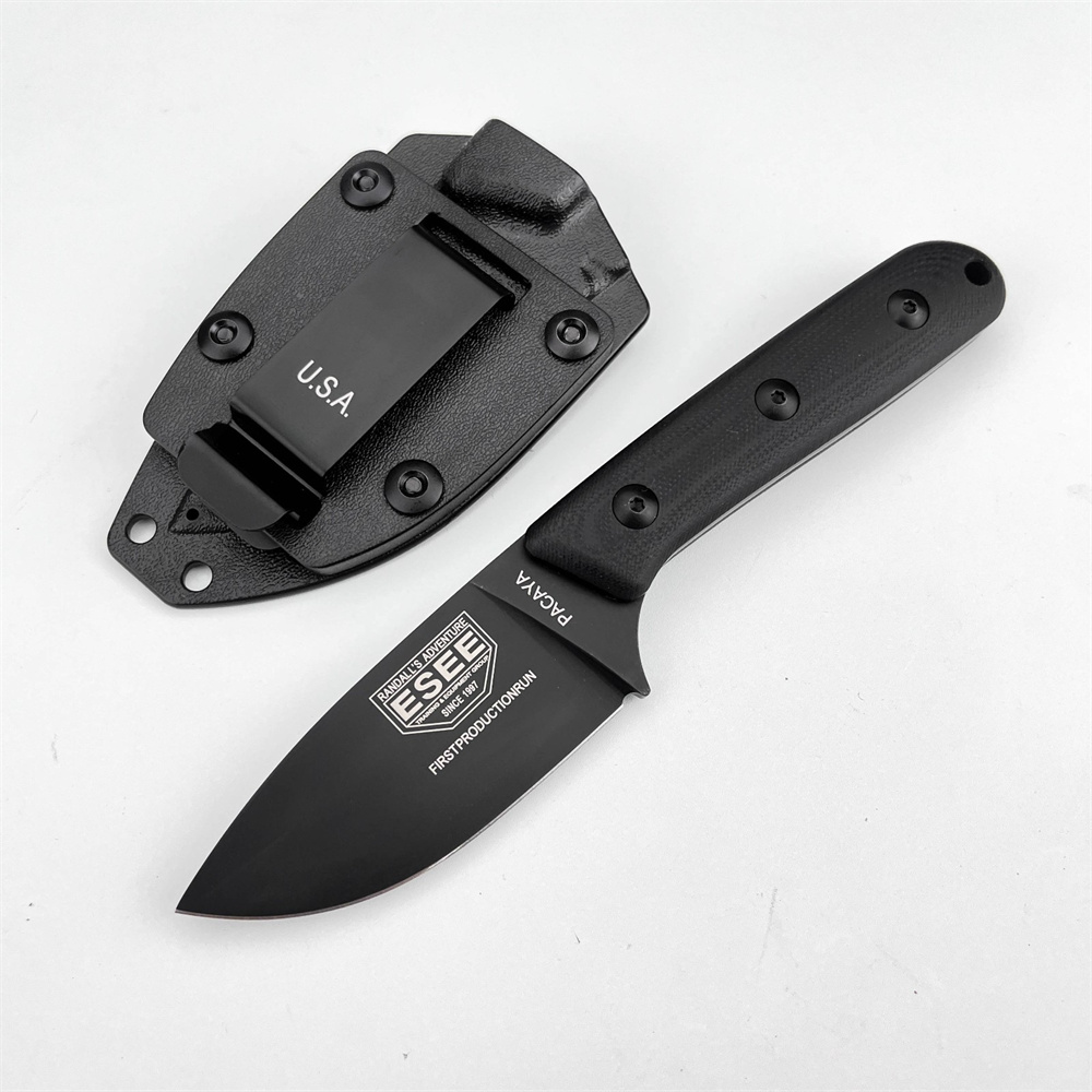 Outdoor Hunting Gifts - ESEE 固定刃サバイバルナイフ ポータブル EDC ツール マイカルタハンドル
