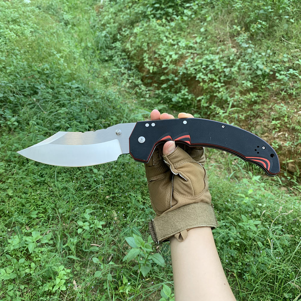 Outdoor Hunting Gifts - メイヘム折りたたみナイフ、ハンティングナイフ、AUS10Aブレード、アウトドア携帯キャンプサバイバルナイフ、ジャックナイフ、男性へのギフト
