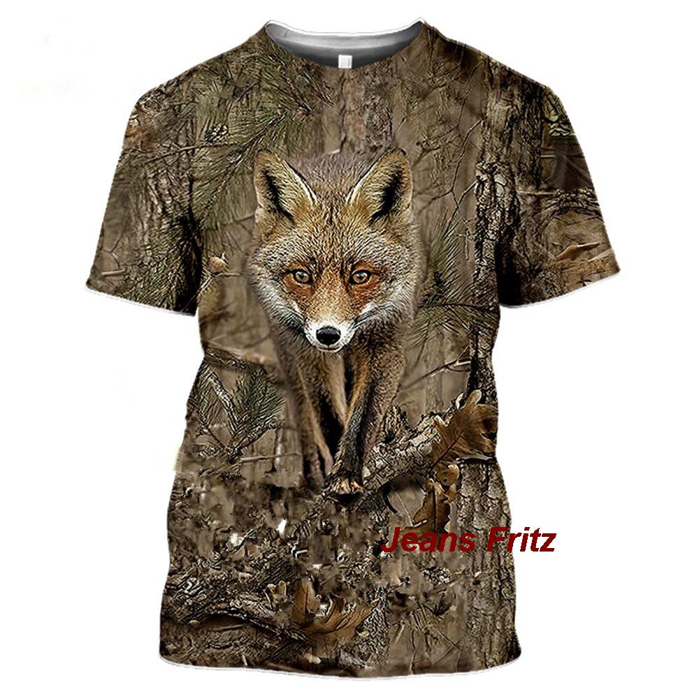 メンズ半袖Tシャツ,カモフラージュ,動物,野生,3D,夏,レ - Wildman Hunting & Outdoor Robertson Photos のレビューと価格