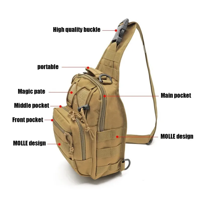 戦術ショルダーバッグ アウトドアCCWスリングバッグ 防水ハ - Outdoor Hunting Range のレビューと価格
