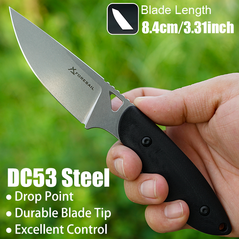 DC53 鋼 G10 ハンドル固定ナイフシャープ戦術サバイバ - Hunting Camp Outdoor Kitchen のレビューと価格