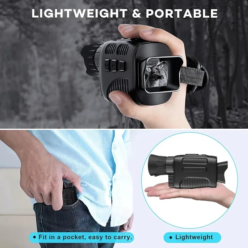 1080P HD単眼鏡ナイトビジョン、5倍ズーム赤外線、昼夜 - Outdoor Hunting Range のレビューと価格