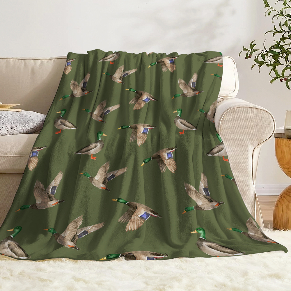 マガモ柄フリースブランケット ハンティングアウトドアプリント - Outdoor Hunting Gifts のレビューと価格