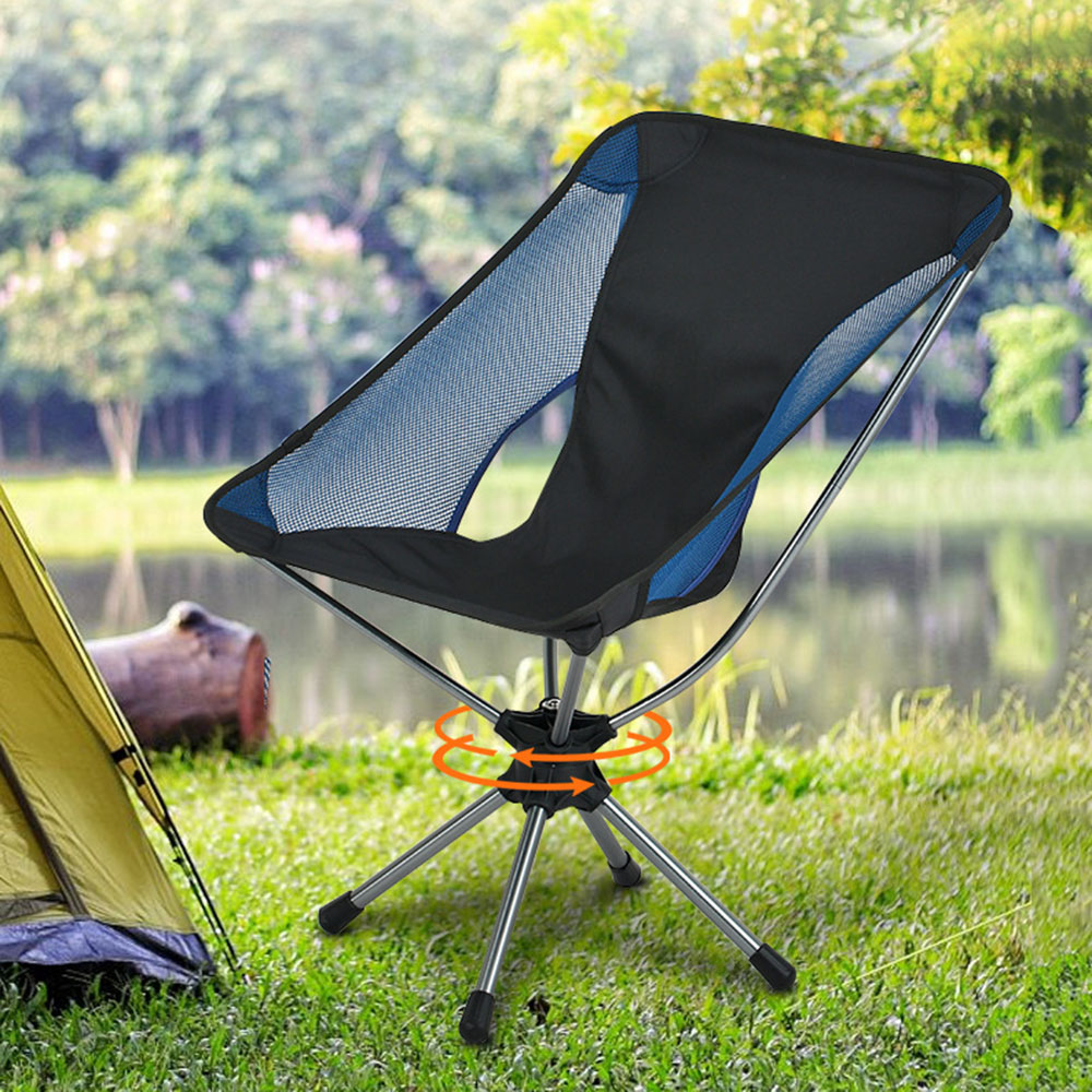 折りたたみ式キャンプチェア360 °   大人用回転式スイベ - Outdoor Hunting Chair のレビューと価格
