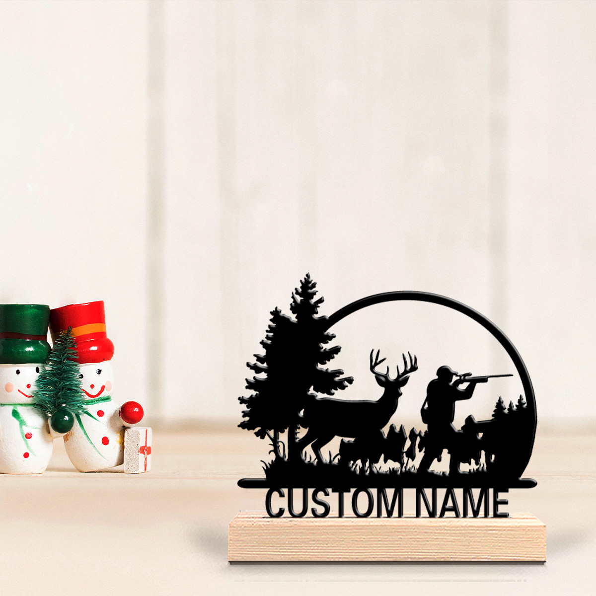 1個入り ファッションパーソナライズカスタム ハンターと鹿の - Hunting Outdoor Christmas Decorations のレビューと価格