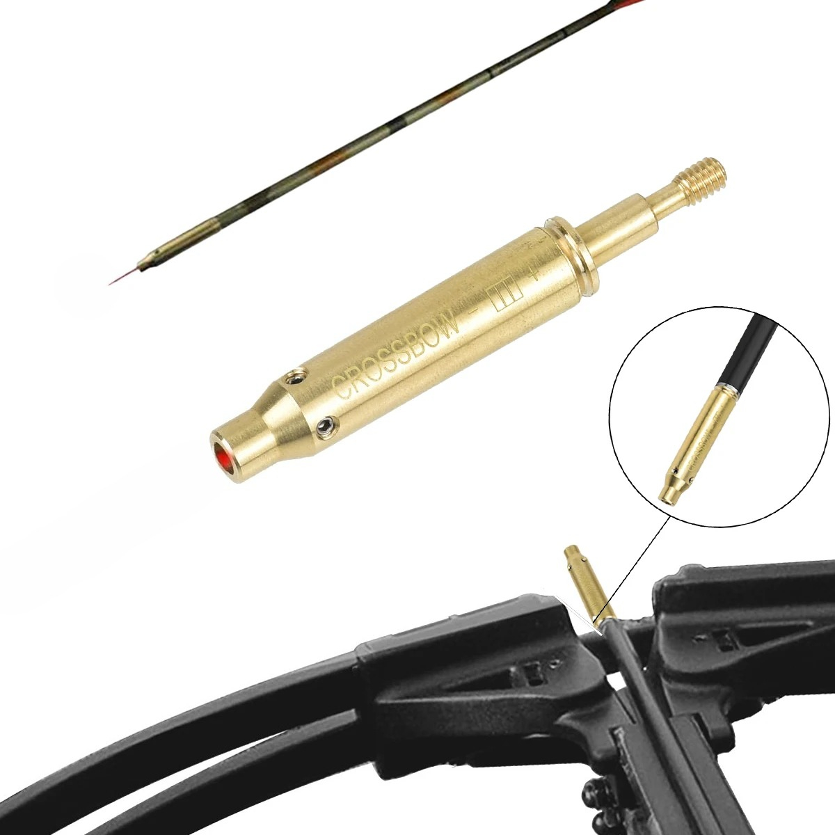 戦術用クロスボウ矢スタイル赤色レーザーボアサイト、コンパウン - Laser Boresighter Kit のレビューと価格