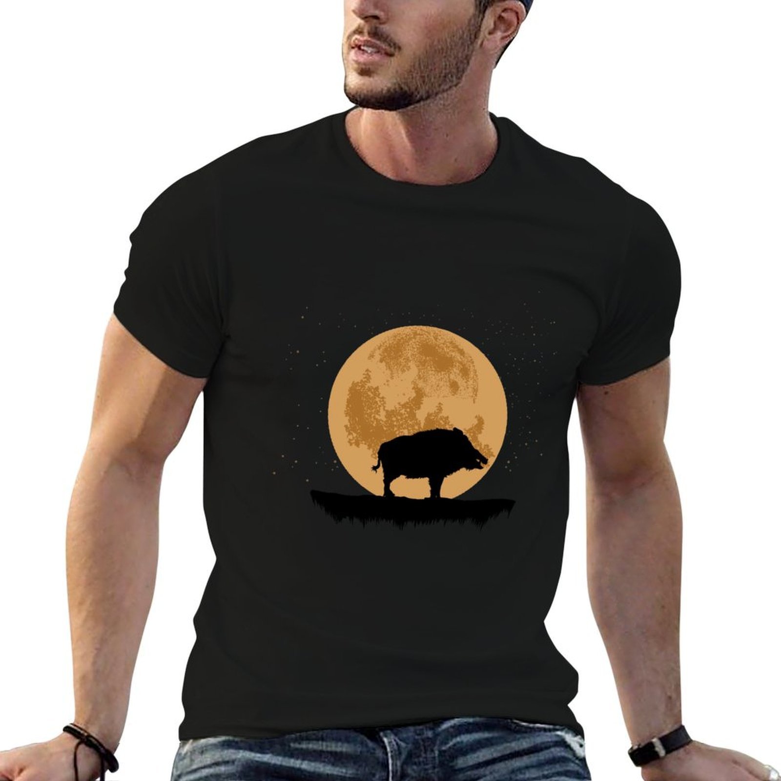 イノシシ狩猟イノシシイノシシ毛牛 Tシャツ tシャツパーソナ - Wildman Hunting & Outdoor Robertson Photos のレビューと価格