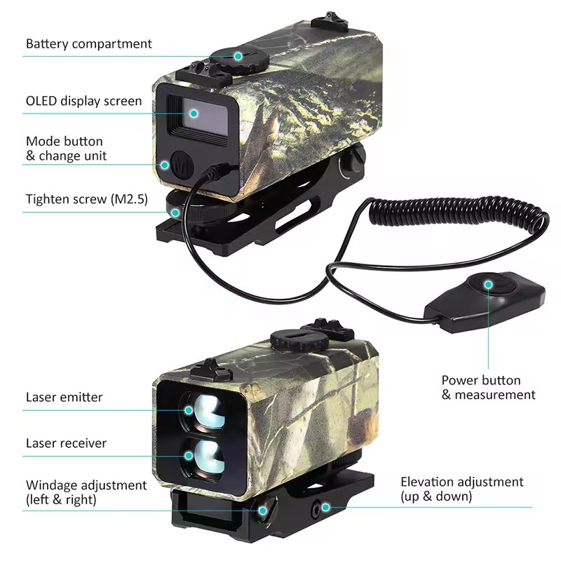 屋外狩猟用ミニレーザー自動距離計,リアルタイム表示,距離速度 - Outdoor Hunting Range のレビューと価格