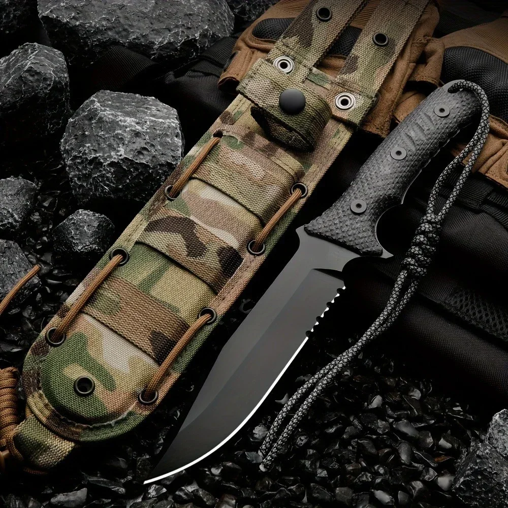 CR（ハイエンド版）アウトドアキャンプ用ストレートナイフ ジ - Hunting Camp Outdoor Kitchen のレビューと価格