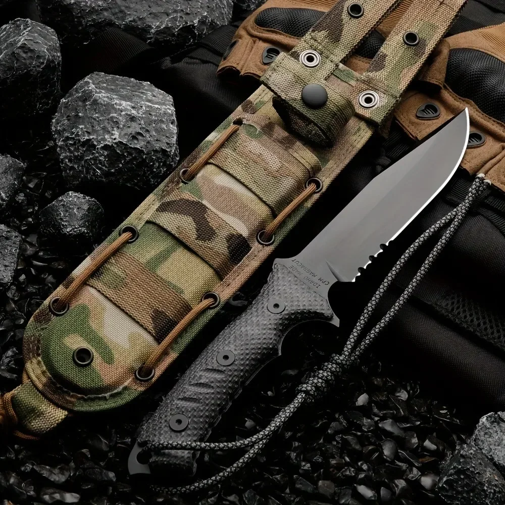 CR（ハイエンド版）アウトドアキャンプ用ストレートナイフ ジ - Hunting Camp Outdoor Kitchen のレビューと価格