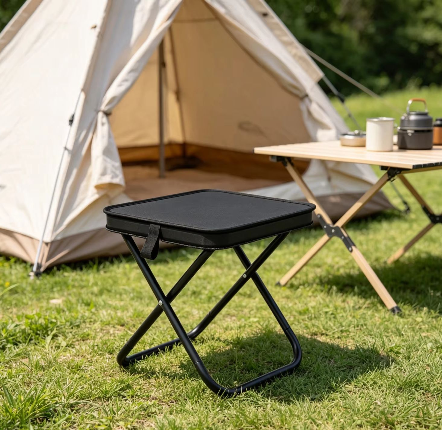 携帯用折りたたみ式スツール、釣り、キャンプ、アウトドア旅行、 - Outdoor Hunting Chair のレビューと価格
