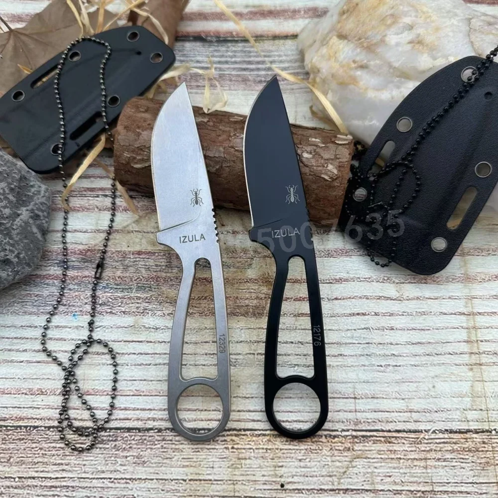 IZULA 高強度ストレートナイフ D2 鋼処理アウトドアキ - Outdoor Hunting Gifts のレビューと価格