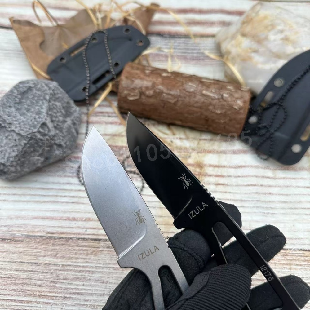 IZULA 高強度ストレートナイフ D2 鋼処理アウトドアキ - Outdoor Hunting Gifts のレビューと価格