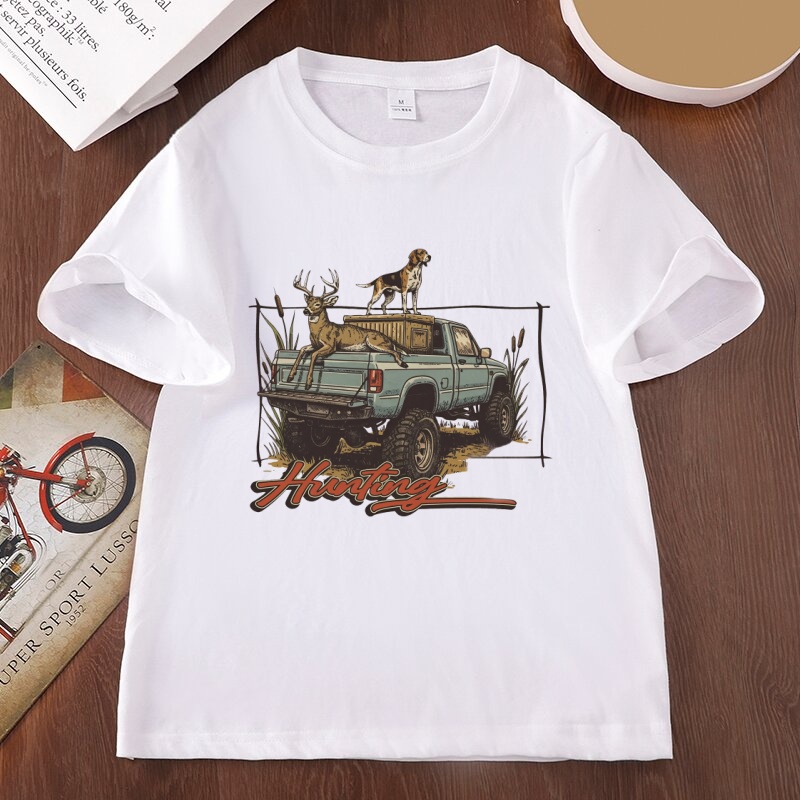 ハンティングTシャツ 鹿狩りTシャツ 犬柄Tシャツ メンズ  - Outdoor Hunting Dogs のレビューと価格