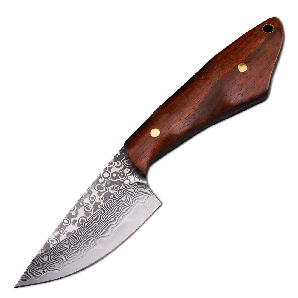 Vg10ダマスカス鋼ハンティングナイフ、サバイバル、サンダル - Hunting Camp Outdoor Kitchen のレビューと価格