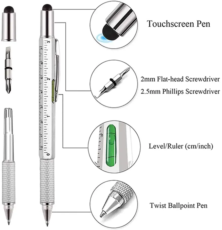 7 in 1 多機能ペン タッチスクリーンスタイラス容量性ペ - Tactical Pen Tool のレビューと価格