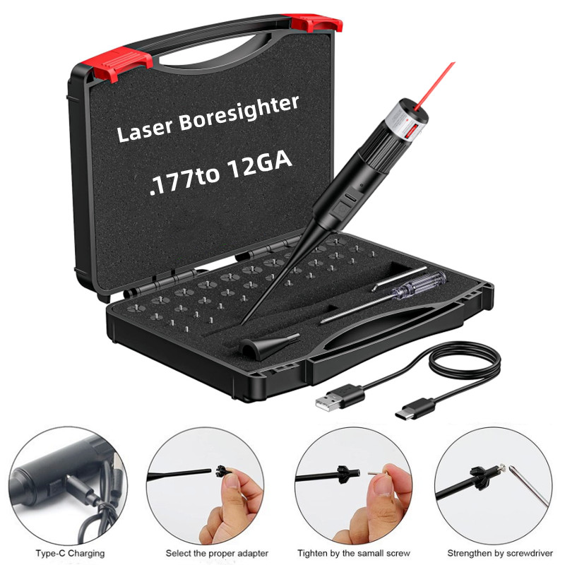 充電式レーザーボアサイトキット .17 .177 .22LR - Laser Boresighter Kit のレビューと価格