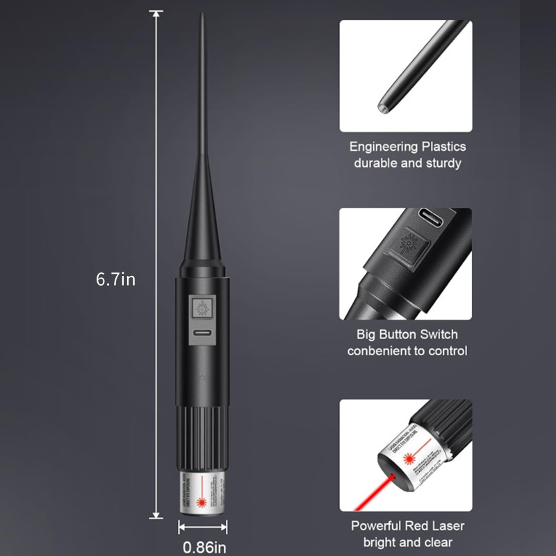 充電式レーザーボアサイトキット .17 .177 .22LR - Laser Boresighter Kit のレビューと価格