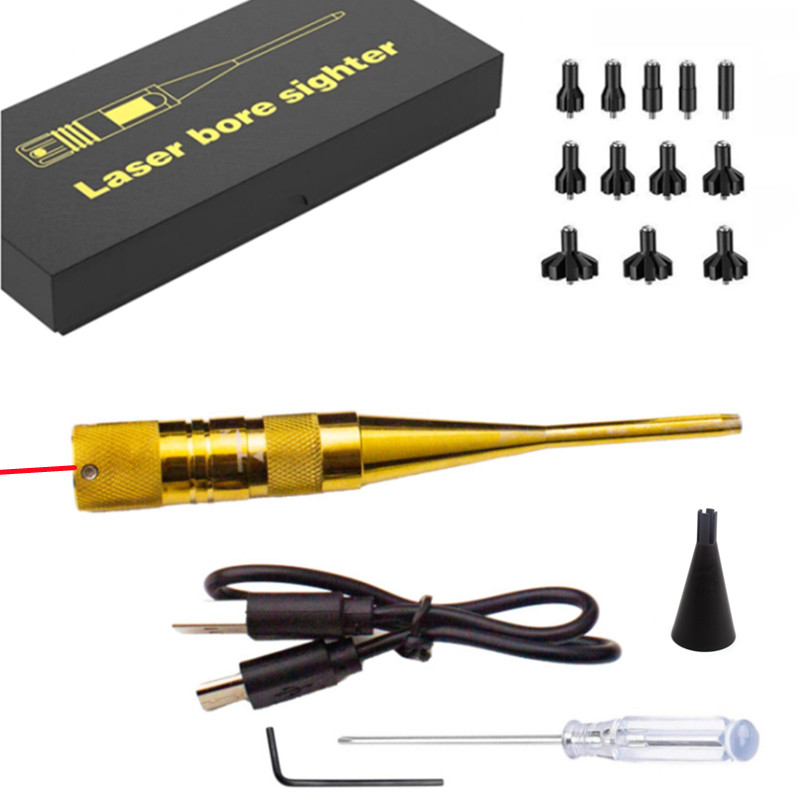 戦術用レーザーボアサイトキット 赤/緑レーザーサイト 12個 - Laser Boresighter Kit のレビューと価格